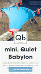 Mobile Screenshot of mini.quietbabylon.com